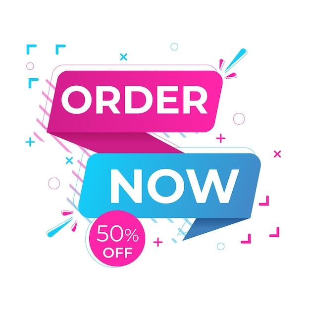 Vector abstract order now banner