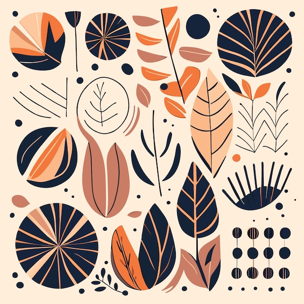 Vector abstract organic design pack