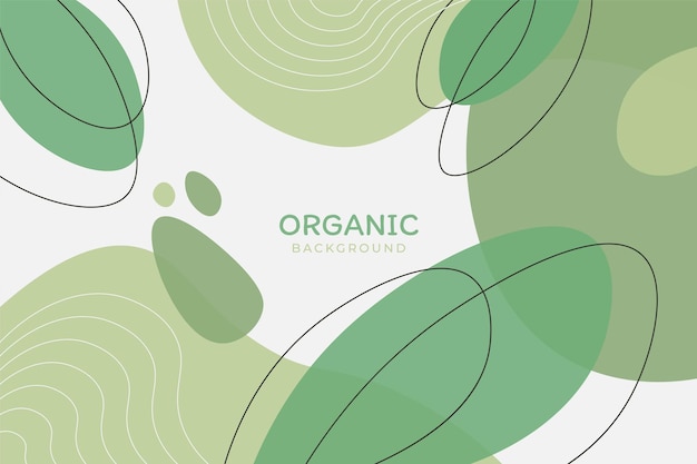 Vector abstract organic shape hand drawn aesthetic green minimal background