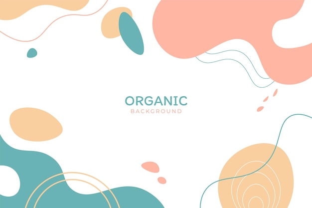 Abstract Organic Shape Hand Drawn Colorful Minimal Background