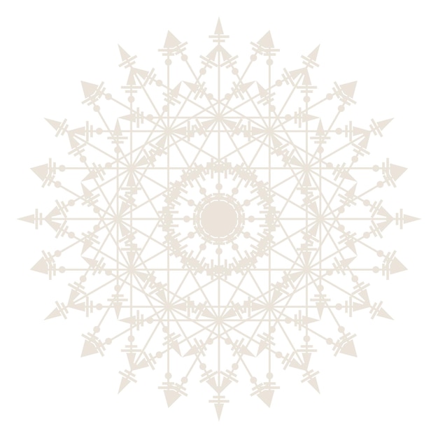 Modello orientale astratto del fiocco di neve della mandala. icona dell'elemento del modello di pizzo mandala arabesque yoga