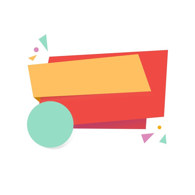 Vector abstract origami colored speech balloon on white