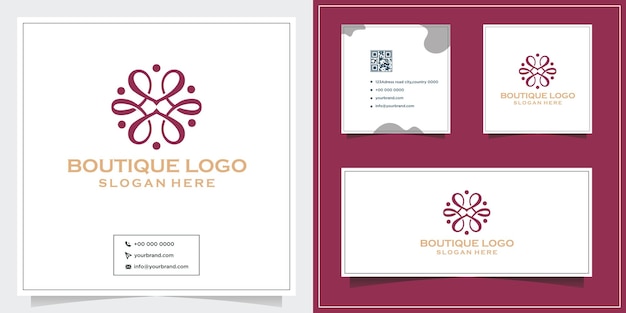 Ornamento astratto fiore idea concetto logo design