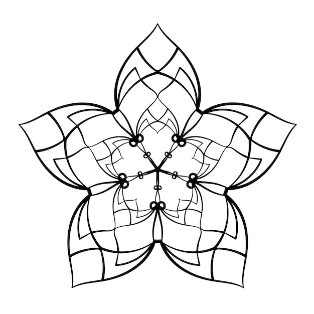 Abstract ornament Mandala elegant pattern Coloring page element