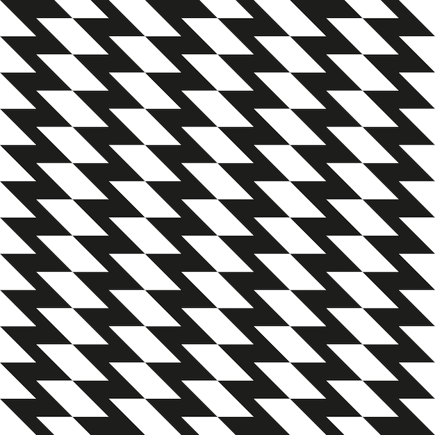 Abstract ornament with black zigzag on white background. Geometric seamless texture