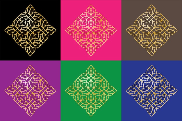 Abstract Ornamental Vector Pattern with Colorful Background