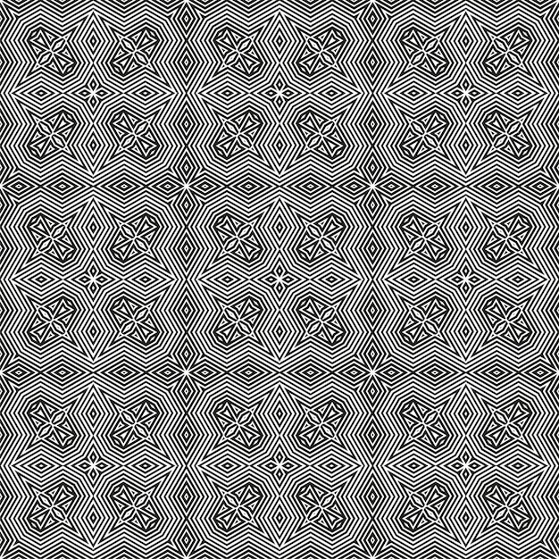 Abstract ornate geometric petals grid background. Seamless pattern. Vector. EPS