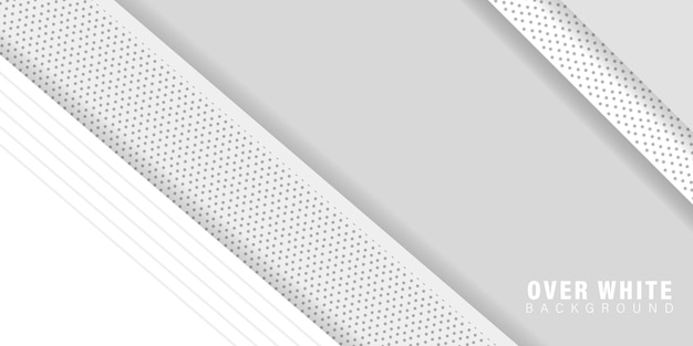 abstract over witte achtergrond Minimale geometrische vector achtergrond Dynamische witte vormen met grijs