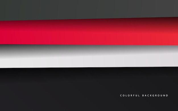 Abstract overlap layer black and red background