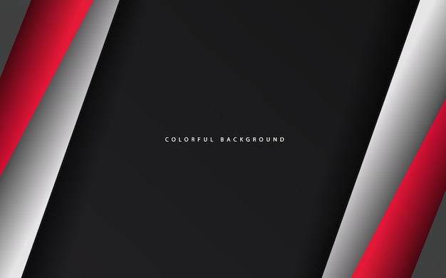 Abstract overlap layer black and red background