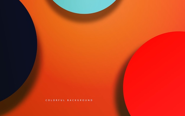 Abstract overlap layer circle colorful background vector