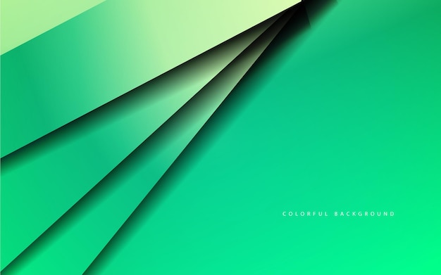 Abstract overlap layer green color background