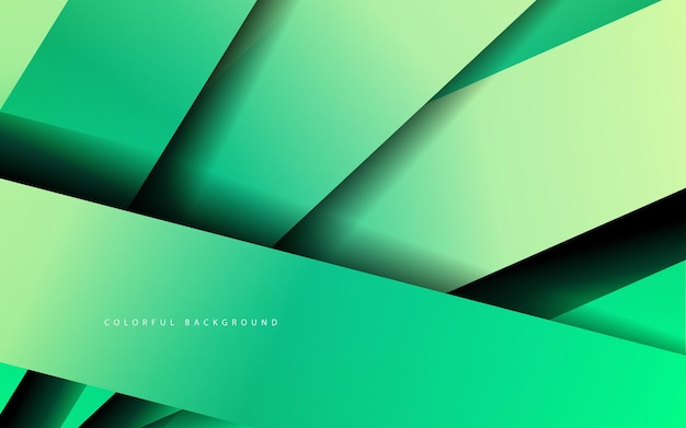 Abstract overlap layer green color background