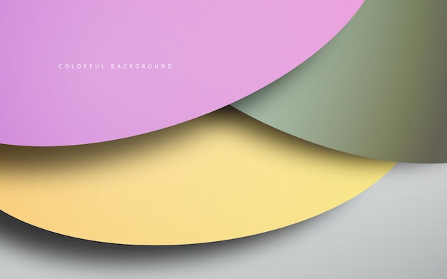 Abstract overlap layer multicolor background vector