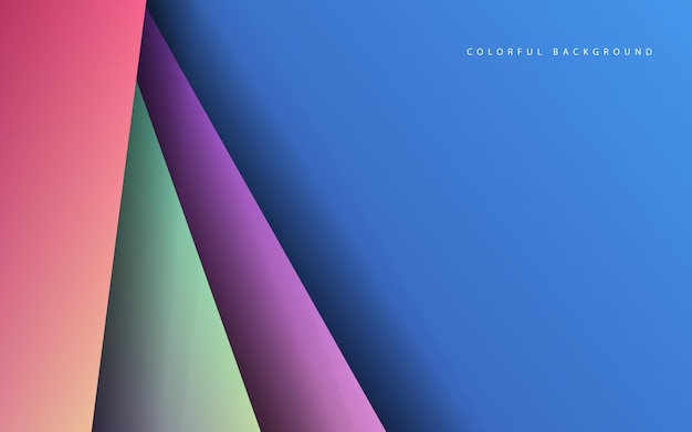 abstract overlap layer papercut colorful background banner vector