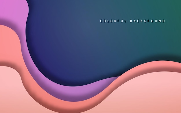 Abstract overlap layer wave shape background