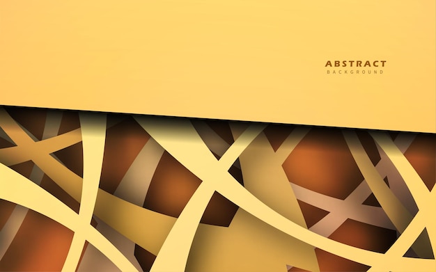 Abstract overlap layer yellow background