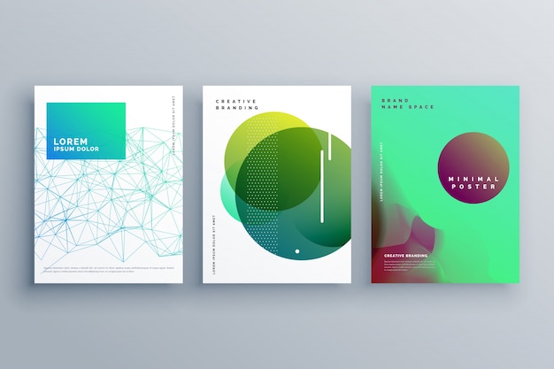 Abstract pack of poster templates