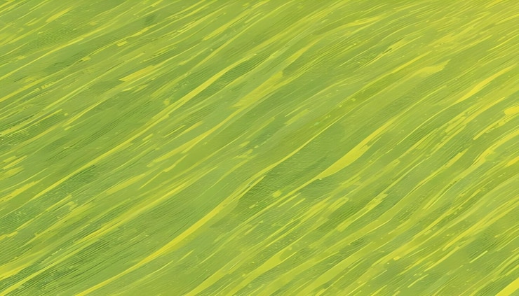 Vector an abstract painterly background featuring streaks and swirls of bright green and yellow paint