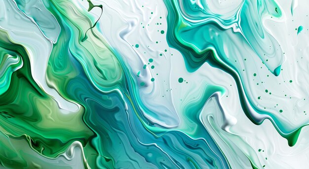 Vector an abstract painting with blue and green colors