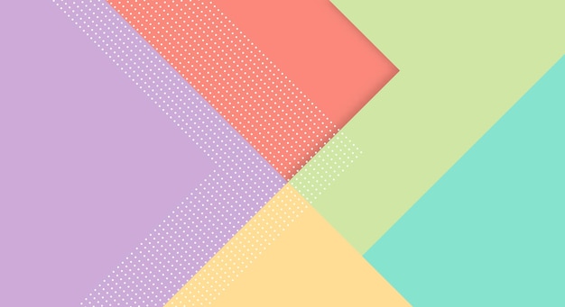 벽지용 멤피스 페이퍼컷 스타일과 파스텔 색상이 있는 추상 종이 다채로운 배경