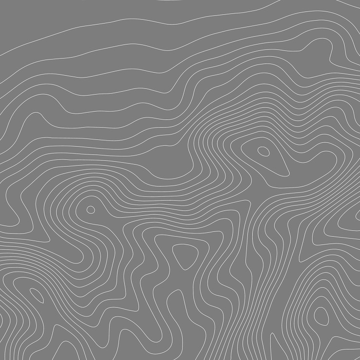 Vector 抽象的な紙のカットは、白い背景の地形図地形図地形図標高線等高線vectoを形作ります