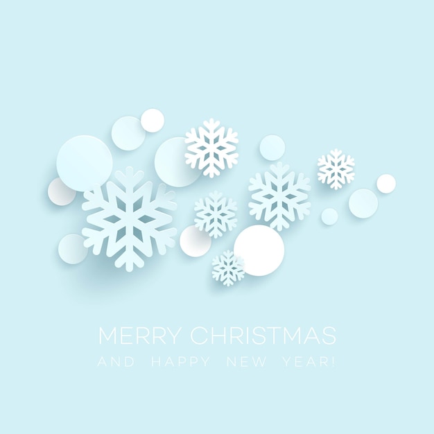 abstract papercraft snowflakes christmas background. vector illustration eps10