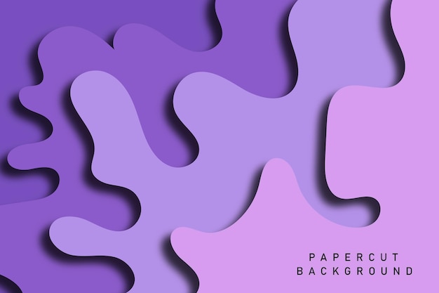 Abstract papercut background pattern template premium vector