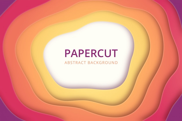 Вектор Абстрактный фон papercut. дизайн текстуры в мягких тонах