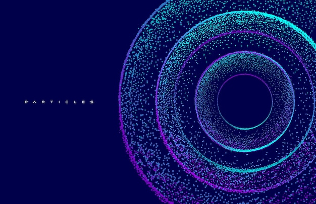 抽象的な粒子3d背景要素ビッグデータアルゴリズム視覚化ベクトル図