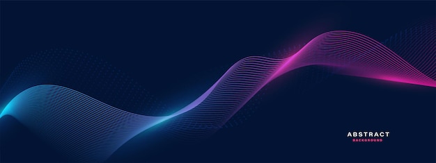 Vector abstract particles wave banner