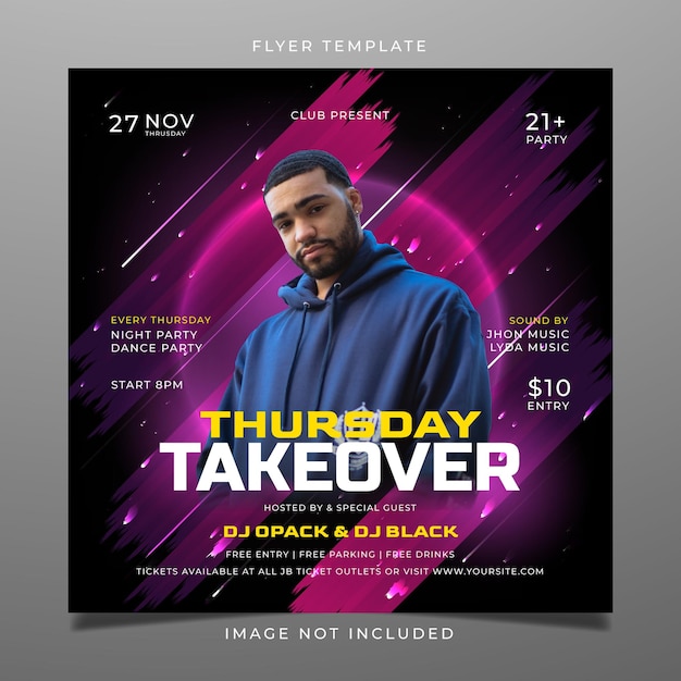 Vector abstract party flyer template