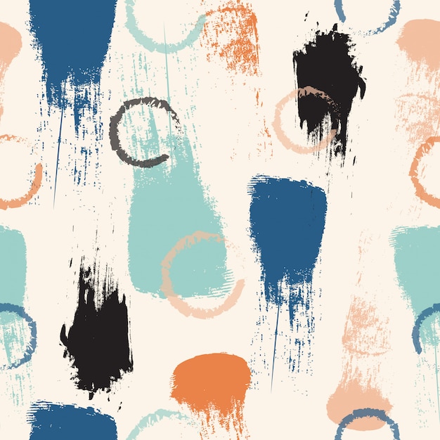 Vector abstract pastel brush stroke seamless pattern