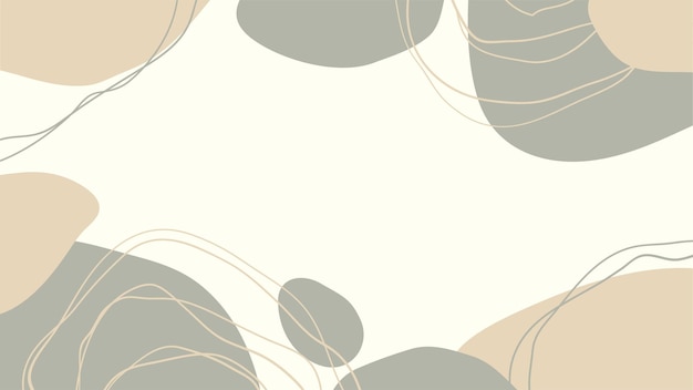 Vector abstract pastel gray and beige chaotic spots with lines