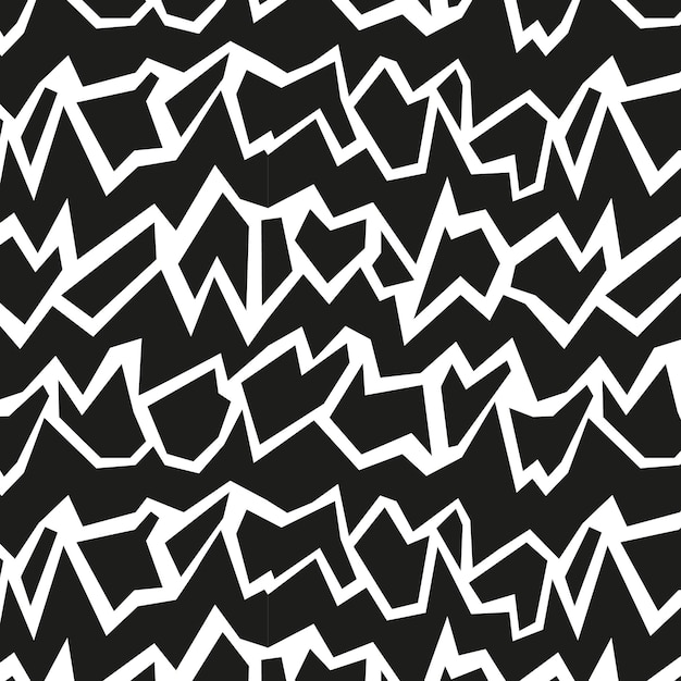 Abstract patroon zwarte scherpe lijnen op een transparant achtergrond naadloos patroon eenvoudig ontwerp