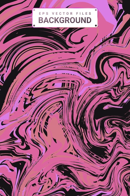Абстрактный узор черный розовый фон | Премиум векторы