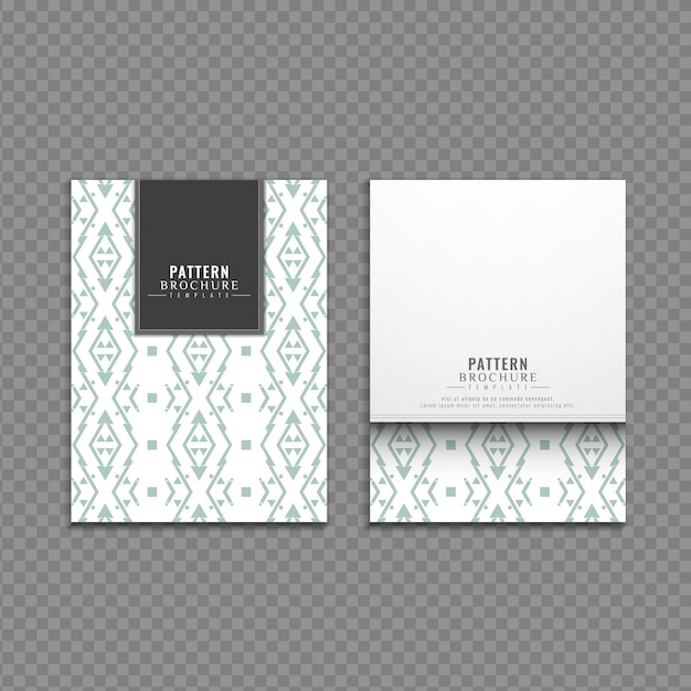 Abstract pattern brochure design elegant template