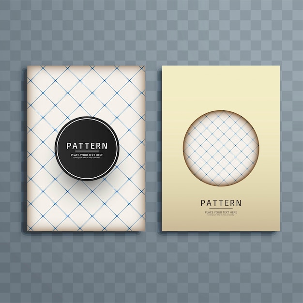 Abstract pattern brochure design illustration