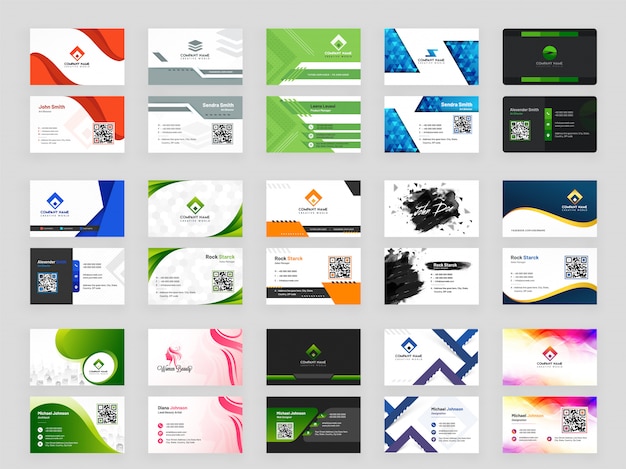 Abstract pattern Business card collection 