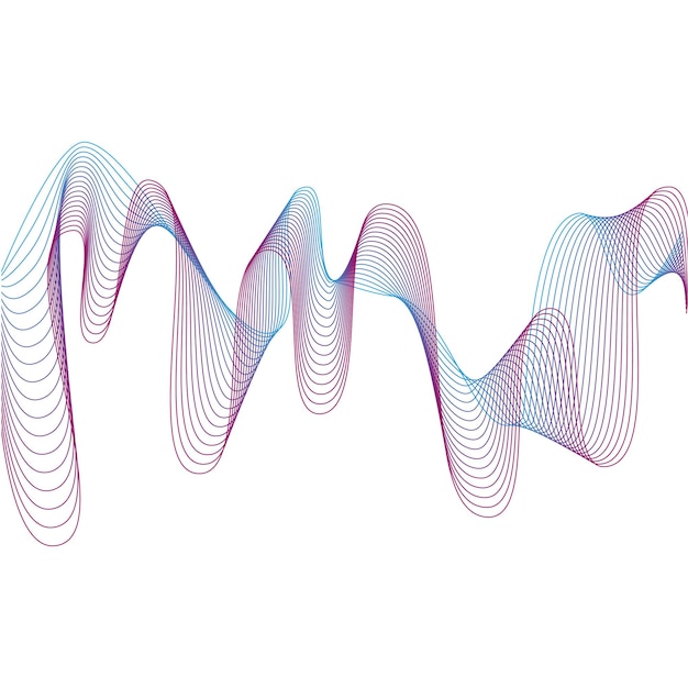 Абстрактный узор цветных волн спектр сине-зеленый градиентный переход прозрачный вибрационный фон