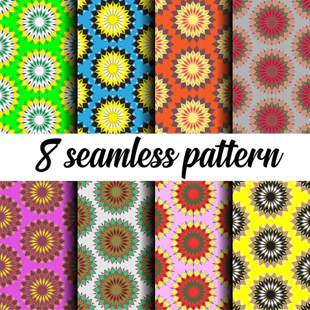 abstract pattern floral seamless bundle