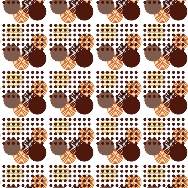 Abstract pattern of geometric shapes autumn colors