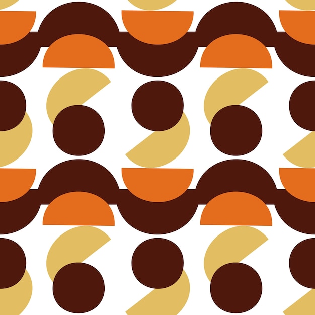 Abstract pattern of geometric shapes autumn colors