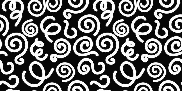 abstract pattern lines curls spirals geometric shapes hand drawings doodle seamless backgrounds