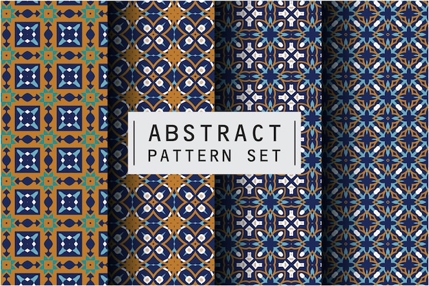 Abstract pattern set in ethnic decorative style