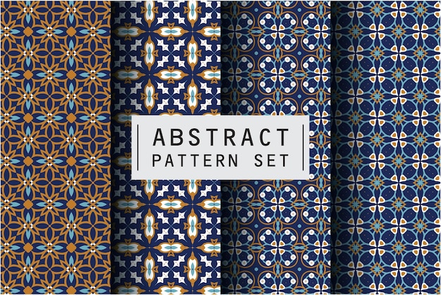 Abstract pattern set in ethnic decorative style