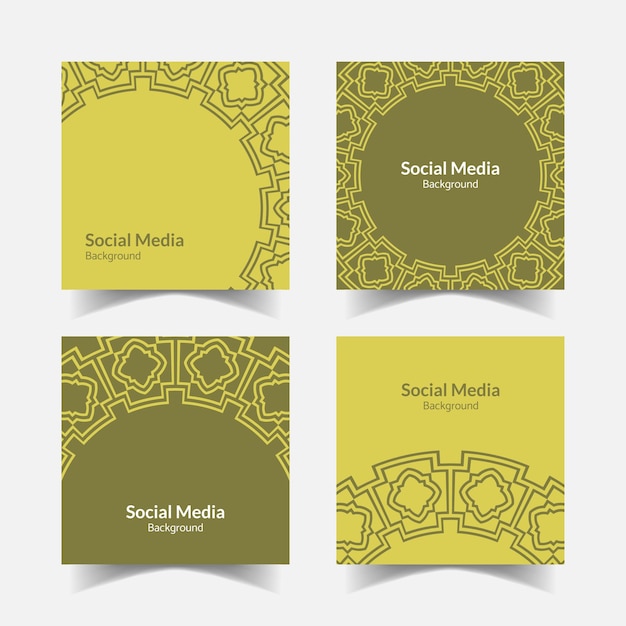 abstract pattern square background social media template