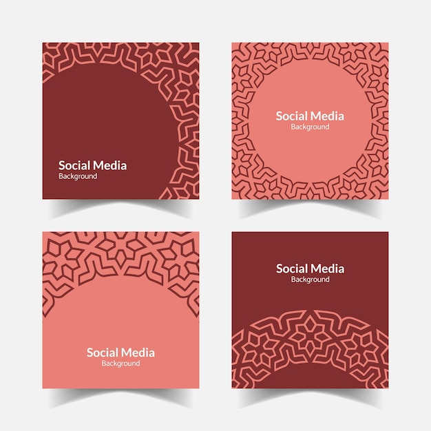 abstract pattern square background social media template