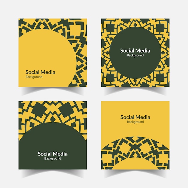 abstract pattern square background social media template