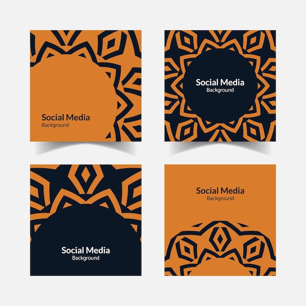 Vector abstract pattern square background social media template